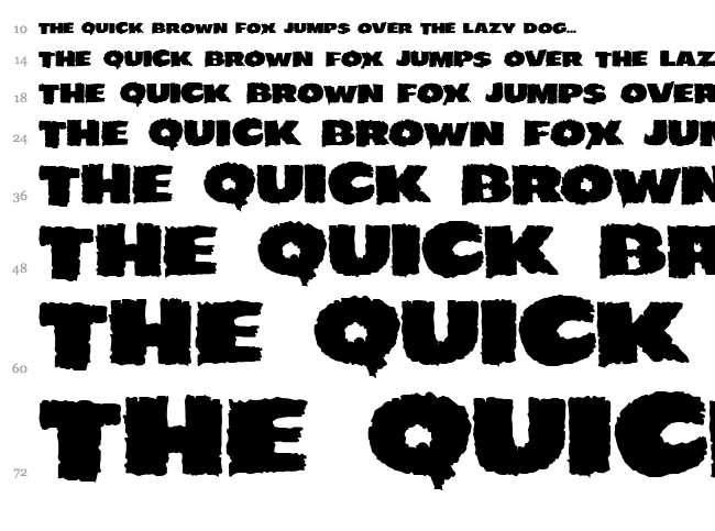 JMH Eerie font waterfall